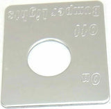 GG Toggle Switch Plate for Peterbilt Bumper Lights Stainless Steel #68466