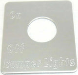 GG Toggle Switch Plate for Peterbilt Bumper Lights Stainless Steel #68466