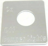 GG Toggle Switch Plate for Peterbilt Bumper Lights Stainless Steel #68466