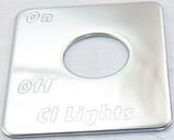 Switch Plate for Peterbilt Clearance Lights On/ Off Stainless Steel GG#68474