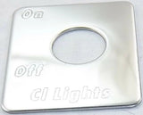 Switch Plate for Peterbilt Clearance Lights On/ Off Stainless Steel GG#68474