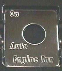 Switch Plate for Peterbilt Engine Fan On/ Auto Stainless Steel GG#68475