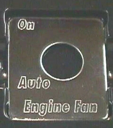 Switch Plate for Peterbilt Engine Fan On/ Auto Stainless Steel GG#68475