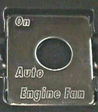 Switch Plate for Peterbilt Engine Fan On/ Auto Stainless Steel GG#68475
