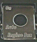 Switch Plate for Peterbilt Engine Fan On/ Auto Stainless Steel GG#68475