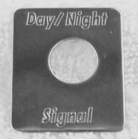 GG Toggle Switch Plate for Peterbilt Day Night Signal Stainless Steel #68482