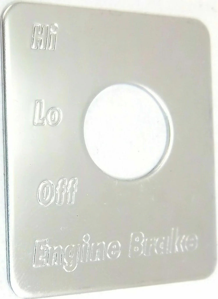 Switch Plate for Peterbilt Engine Brake Stainless Steel GG#68483