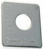 Switch Plate for Peterbilt Engine Brake Stainless Steel GG#68483