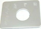 Switch Plate for Peterbilt Engine Brake Stainless Steel GG#68483