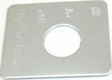 Switch Plate for Peterbilt Engine Brake Stainless Steel GG#68483