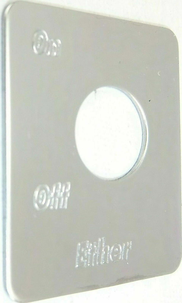 GG Switch Plate for Peterbilt Ether On/ Off Stainless Steel #68485