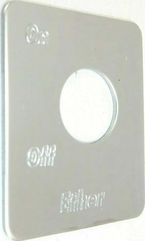 GG Switch Plate for Peterbilt Ether On/ Off Stainless Steel #68485
