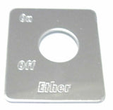 GG Switch Plate for Peterbilt Ether On/ Off Stainless Steel #68485