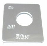 GG Switch Plate for Peterbilt Ether On/ Off Stainless Steel #68485