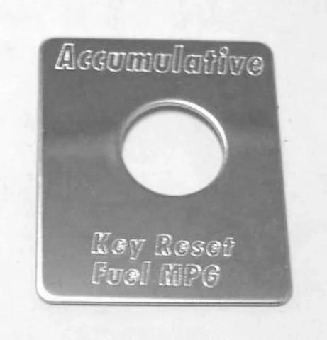 GG Switch Plate for Peterbilt Reset Fuel MPG Stainless Steel #68491