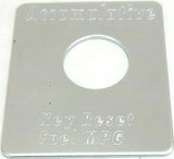 GG Switch Plate for Peterbilt Reset Fuel MPG Stainless Steel #68491