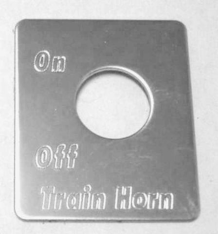 Toggle Switch Plate for Peterbilt 359 379 Train Horn On/ Off Stainless GG#68495