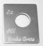 Toggle Switch Plate for Peterbilt 359 379 Train Horn On/ Off Stainless GG#68495