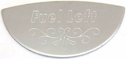 Gauge Emblem for 359/379 Peterbilt Fuel Level Left Stainless Steel GG#68507