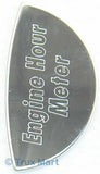 GG Gauge Emblem for Peterbilt Engine Hour Meter Block Letters Stainless #68509