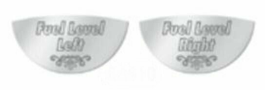GG Gauge Emblem Set for Kenworth Fuel Level Right & Left Stainless Steel #68510