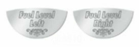 GG Gauge Emblem Set for Kenworth Fuel Level Right & Left Stainless Steel #68510