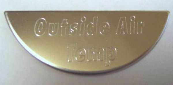 Grand General Gauge Emblem for Kenworth Outside Air Temperature Stainless #68511