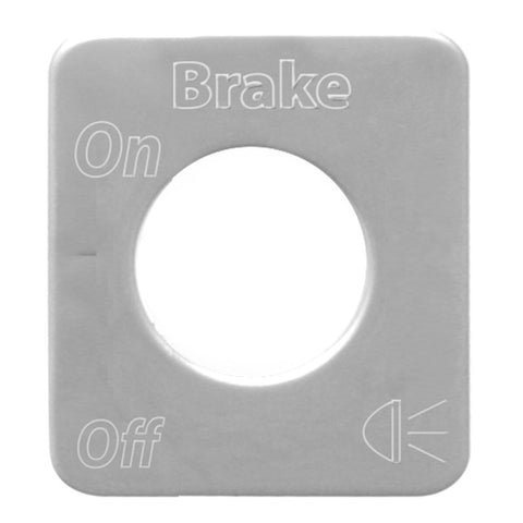 Switch Plate for Kenworth Brake Lights Stainless Steel Block Letters GG#68527