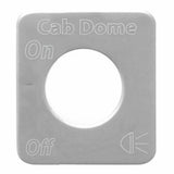GG Switch Plate for Kenworth Cab Dome Light Stainless Steel Block Letters #68531