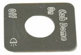 GG Switch Plate for Kenworth Cab Dome Light Stainless Steel Block Letters #68531