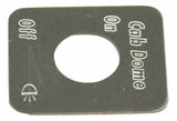 GG Switch Plate for Kenworth Cab Dome Light Stainless Steel Block Letters #68531