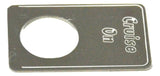 Indicator Light Plate for Kenworth Cruise On Stainless Steel GG#68550 Each