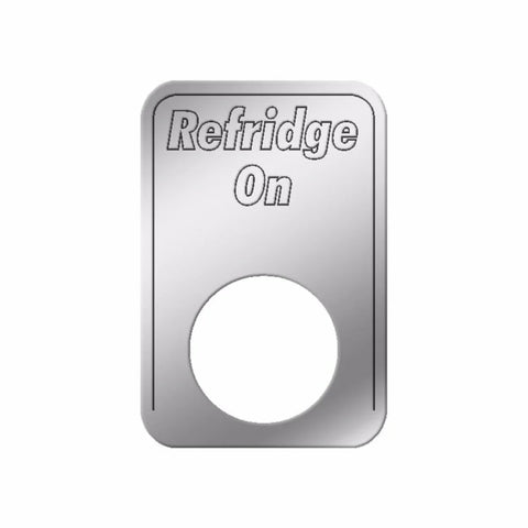 Indicator Light Plate for Kenworth Refridge On Stainless Block Letters GG#68557