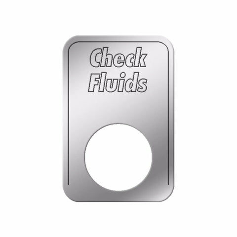 Indicator Light Plate for Kenworth Check Fluids Stainless Block Letters GG#68561