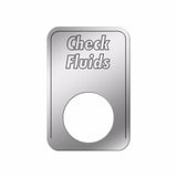 Indicator Light Plate for Kenworth Check Fluids Stainless Block Letters GG#68561