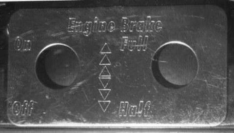 Kenworth Engine Brake Switch Plate Full/Half Stainless Steel GG #68575
