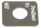 GG Switch Plate for Kenworth ProHeat Engine Heater Stainless Block Letter #68589