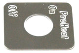 GG Switch Plate for Kenworth ProHeat Engine Heater Stainless Block Letter #68589