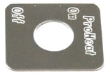 GG Switch Plate for Kenworth ProHeat Engine Heater Stainless Block Letter #68589
