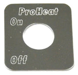 GG Switch Plate for Kenworth ProHeat Engine Heater Stainless Block Letter #68589