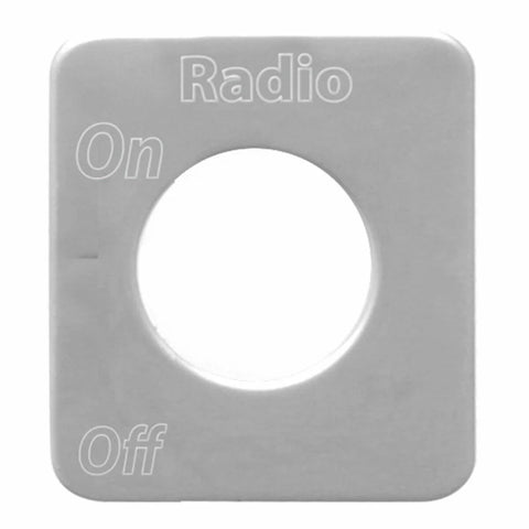 Switch Plate for Kenworth Radio Stainless Steel Block Letters GG#68590