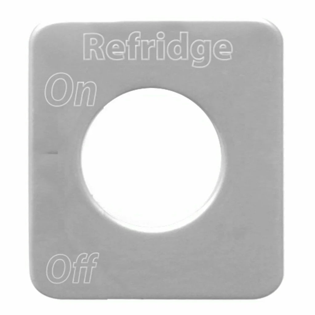 GG Switch Plate for Kenworth Refridge Stainless Steel Block Letters #68591
