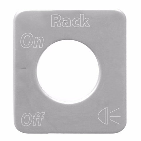 Toggle Switch Plate for Kenworth Rack Lights Stainless Block Letters GG#68592