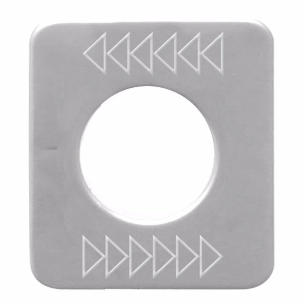 Switch Plate for Kenworth Top-Arrow Left, Bottom-Arrow Right Stainless GG#68598