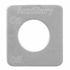 Switch Plate for Kenworth Auxiliary On/Off Stainless Block Letters GG#68599