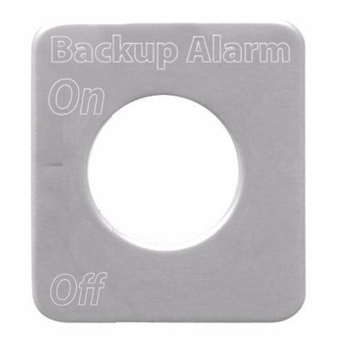 Switch Plate for Kenworth Back Up Alarm Stainless Steel Block Letters GG#68600