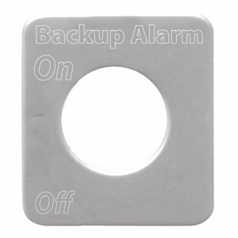 Switch Plate for Kenworth Back Up Alarm Stainless Steel Block Letters GG#68600