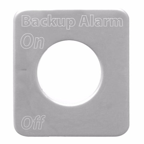 Switch Plate for Kenworth Back Up Alarm Stainless Steel Block Letters GG#68600