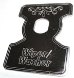 Wiper/Washer Switch Plate for 1982-2001 Kenworth B Models Stainless GG#68730