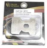 Switch Plate for Kenworth Panel Light Dimmer Stainless Block Letters GG#68731